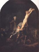 REMBRANDT Harmenszoon van Rijn The Raising of the Cross (mk33) Sweden oil painting artist